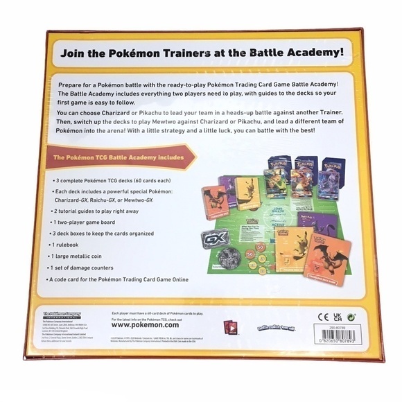 POKÉMON 2020 Battle Academy Trading Card Game Pikachu Charizard Factory Sealed - Picture 2 of 16